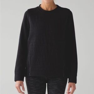 Lululemon Fleece Be True Black Quilted Sweatshirt